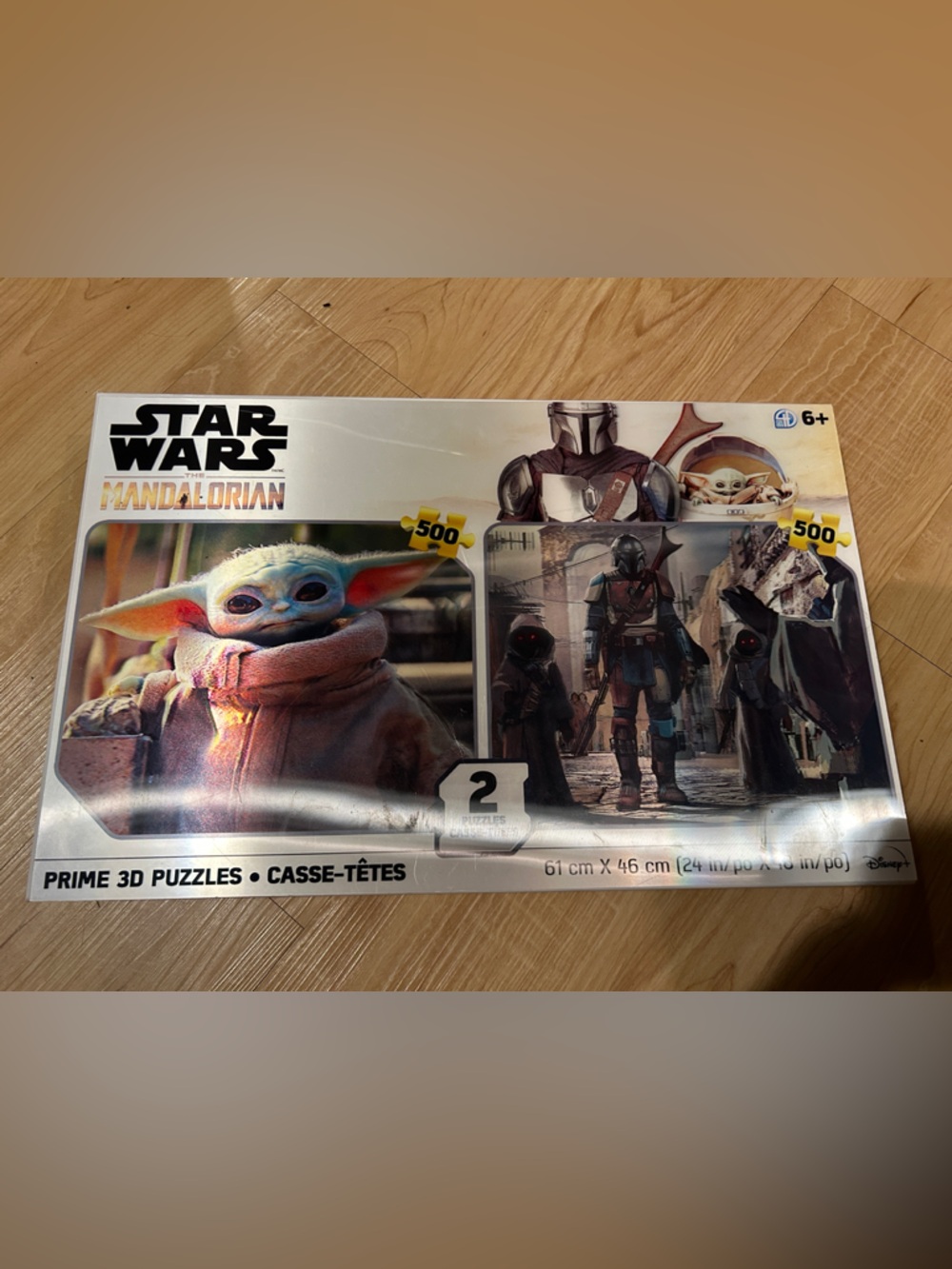 Star Wars The Mandalorian Puzzle Set with Baby Yoda - Green/White/Brown